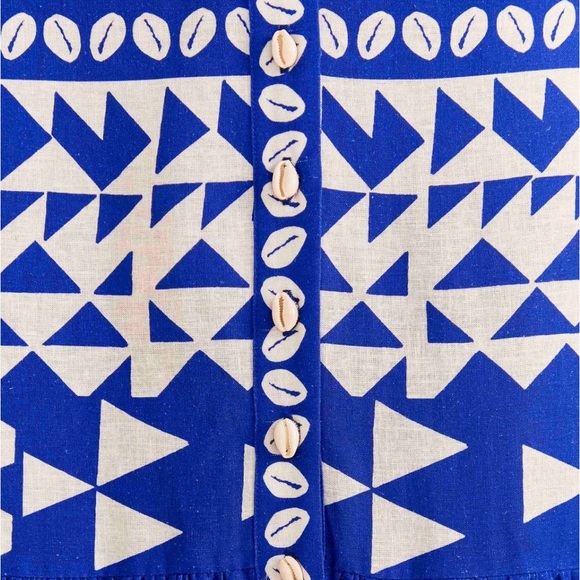 Farm Rio Blue Mixed Ondina Midi Dress XL NWT - Picture 10 of 14